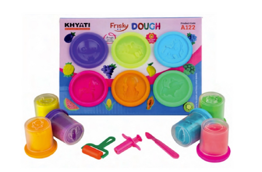 Khyati Frisky Dough - 6 Shades Clay Art (50g each)