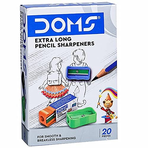 Doms Extra Long Pencil Sharpener Box Pack | Pack of 20 Pieces