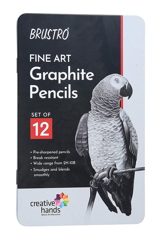 Brustro Artists Fineart Graphite Pencil Set of 12 (10B-2H)