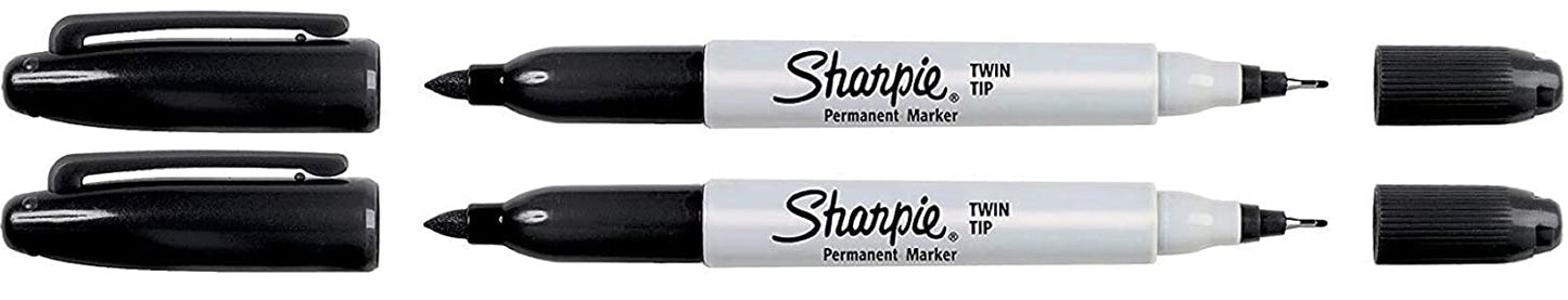 Sharpie Twin Tip Black Marker Set of 2