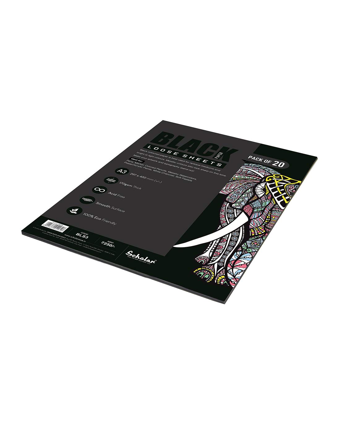 Scholar Black Paper Loose Sheets 170 GSM