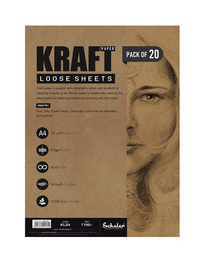 Scholar Kraft Paper Loose Sheets 170 GSM