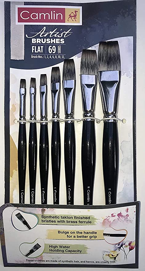 Camlin Artist Flat Brushes 69 Series Set