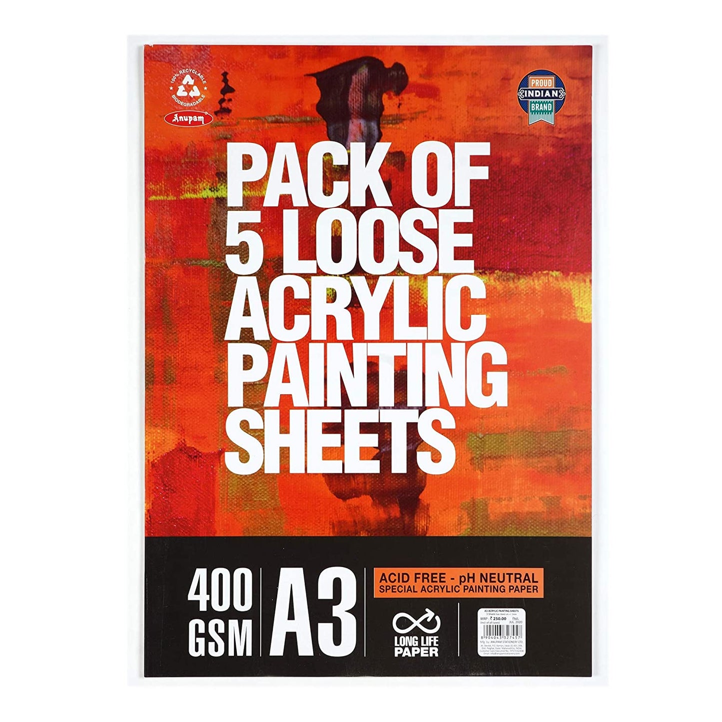 Anupam Acrylic Painting Loose Sheets | 400 GSM