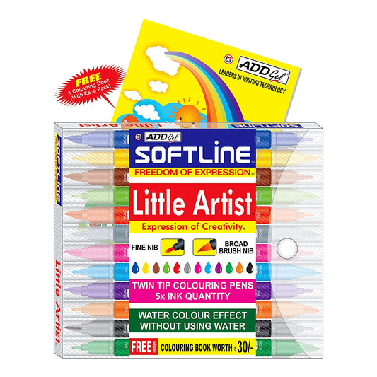 Add Gel Softline Little Artist Colouring Pen - Twin Tip Brush Pens