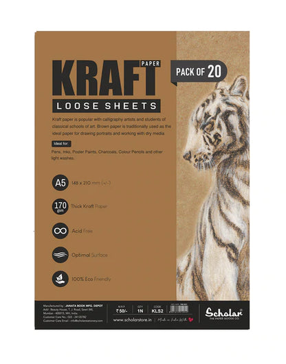 Scholar Kraft Paper Loose Sheets 170 GSM