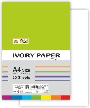 Lotus A4 Ivory Sheets - 210 GSM