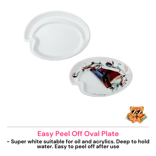 Peel Off Oval Colour Mixing Palette