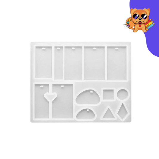 Resin Art Silicone Casting Mould for DIY Jewellery Mold, Pendant Design, Gift Tag, Earrings Set