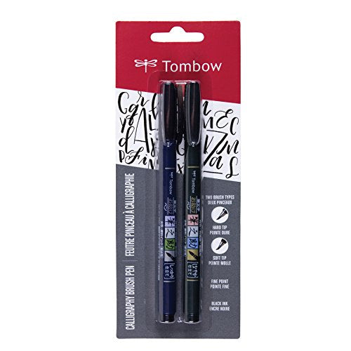 Tombow Fudenosuke Calligraphy Pack - Soft Tip + Hard Tip