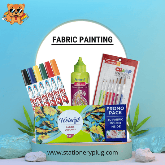 Fabric Painting Kit with 1 Free Fabric Pouch - Stationery Plug