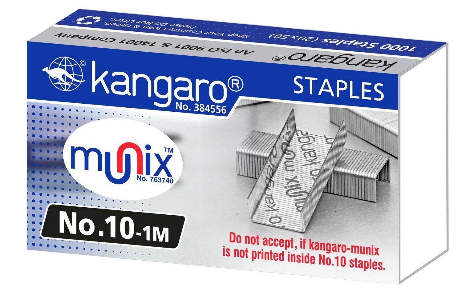 kangaro staples no. 10 - 1M (set of 2 box) - Stationery Plug